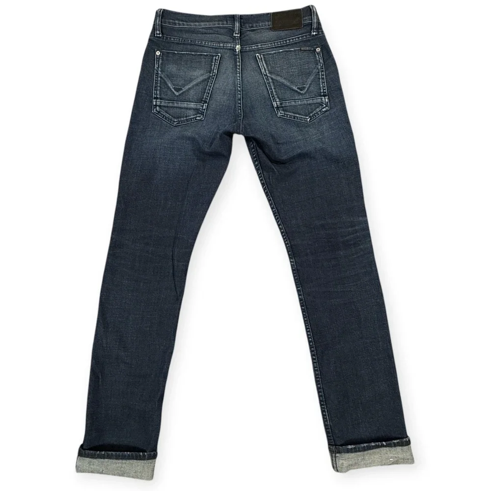 Hudson Slim Fit Stretch Jeans Womens 30 Blue Straight Leg Stretch Denim Designer